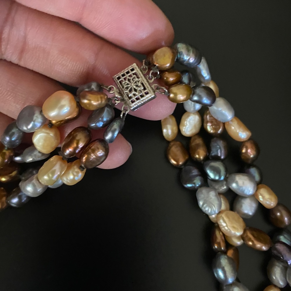 Real Pearls. 13- 18 Inch Multi Colored, Multi Str… - image 4